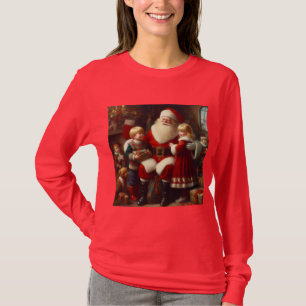 Camiseta Papais noeis de Natal com Crianças 6