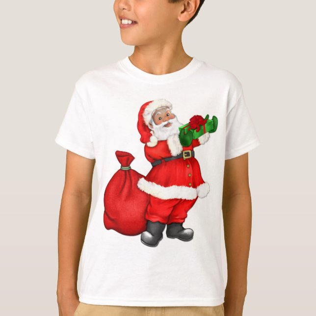 Camiseta Papais noeis de Natal com presentes (Frente)