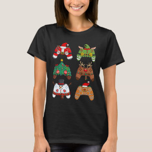 Camiseta Papais noeis De Natal Controladores De Jogos Elf D