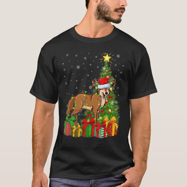 Camiseta Papais noeis de Natal Coyote Xmas Coyote Árvore de (Frente)