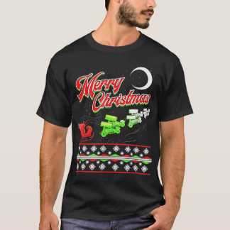 Camiseta Papais noeis de Natal da Corrida de Sprint Car Sle