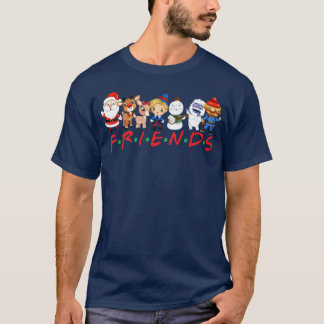Camiseta Papais noeis de Natal da Família Rudolph Snowman