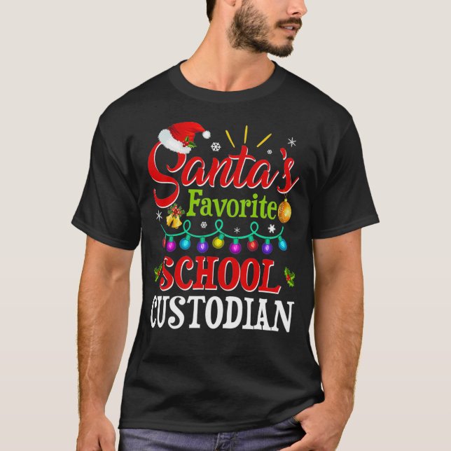 Camiseta Papais noeis de Natal da Guarda Escolar Favorita S (Frente)