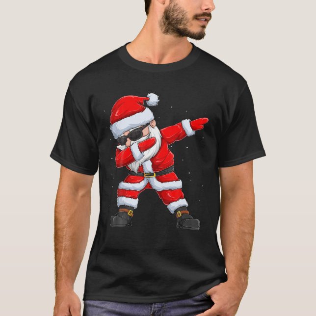 Camiseta Papais noeis de Natal Dabbing dão Ideia (Frente)