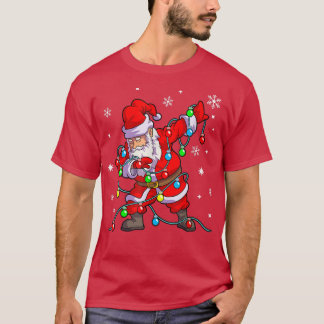 Camiseta Papais noeis de Natal Dabbing Natal Árvore Natal L