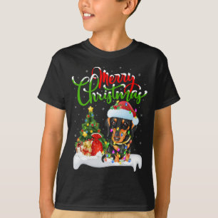 Camiseta Papais noeis de Natal Dachshund Dog Natal