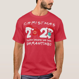 Camiseta Papais noeis de Natal de 2020 Vestem Máscara 1