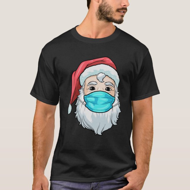 Camiseta Papais noeis de Natal de 2020 Vestindo fantasia de (Frente)