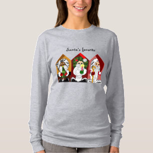 Camiseta Papais noeis de Natal de Cartoon personalizáveis