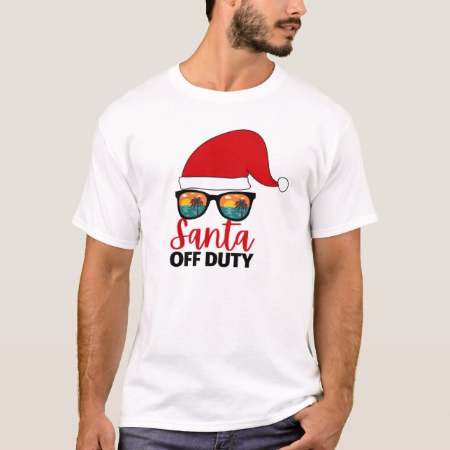 Camiseta Papais noeis De Natal De Demissão Em Julho (Frente)