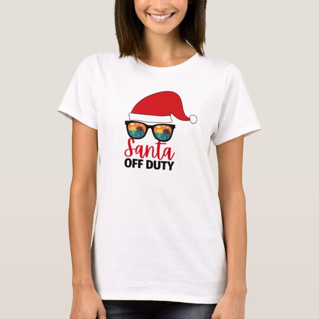 Camiseta Papais noeis De Natal De Demissão Em Julho (Frente)