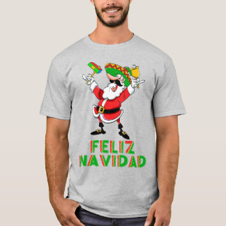 Camiseta Papais noeis de Natal de Feliz Navidad no México