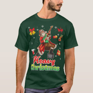Camiseta Papais noeis de Natal de Metal Pesado de feliz Vio