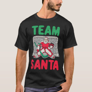 Camiseta Papais noeis de Natal divertidos, Goalie 2 de Hóqu