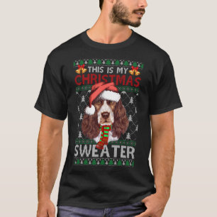Camiseta Papais noeis de Natal do Sweet English Springer