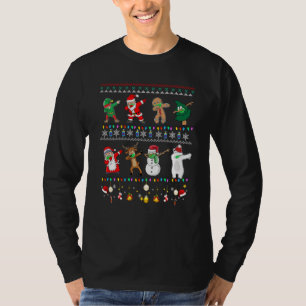 Camiseta Papais noeis De Natal Elf E Amigos Máscaras