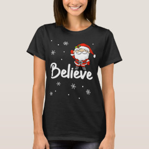 Camiseta Papais noeis de Natal engraçados acreditam