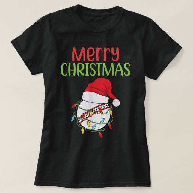 Camiseta Papais noeis de Natal Engraçados Ba de críquete de (Frente do Design)