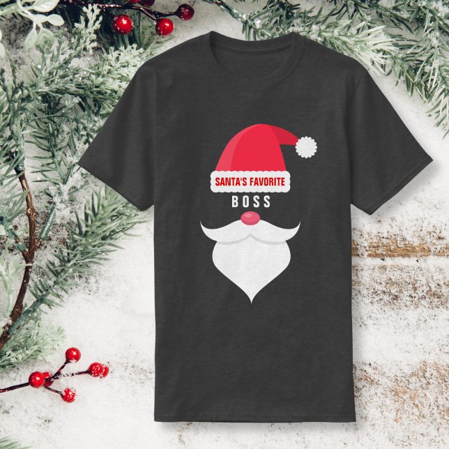 Camiseta Papais noeis de Natal engraçados, chefe favorito,  (Criador carregado)