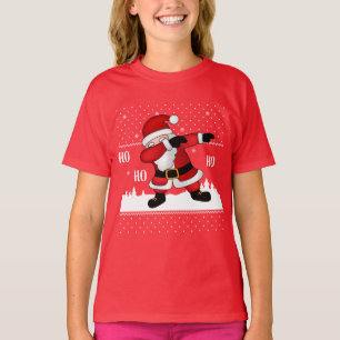 Camiseta Papais noeis De Natal Engraçados Dabbing T-shirt