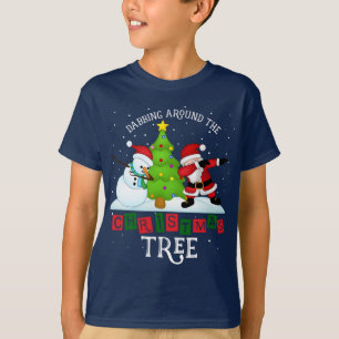 Camiseta Papais noeis De Natal Engraçados Dabbing T-shirt