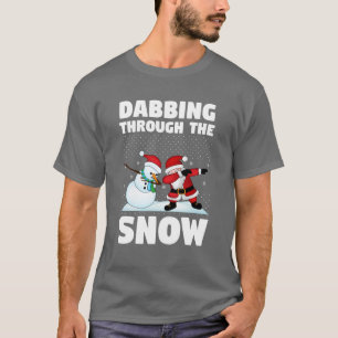 Camiseta Papais noeis De Natal Engraçados Dabbing T-shirt