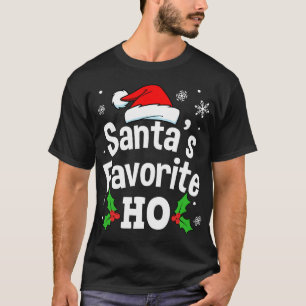 Camiseta Papais noeis de Natal Engraçados Favoritos Ho Cute