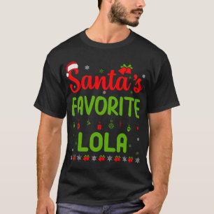 Camiseta Papais noeis de Natal Engraçados Favoritos Lola Cu