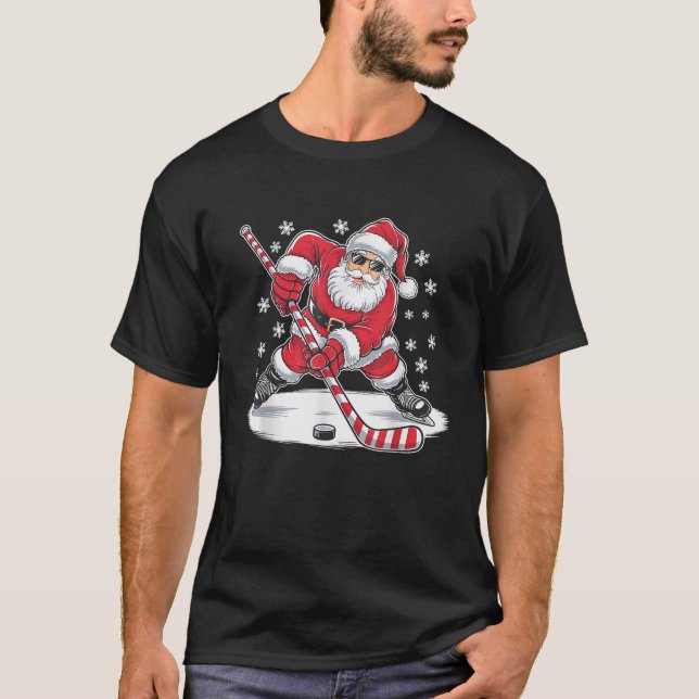 Camiseta Papais noeis De Natal Engraçados Jogando Xmas De H (Frente)