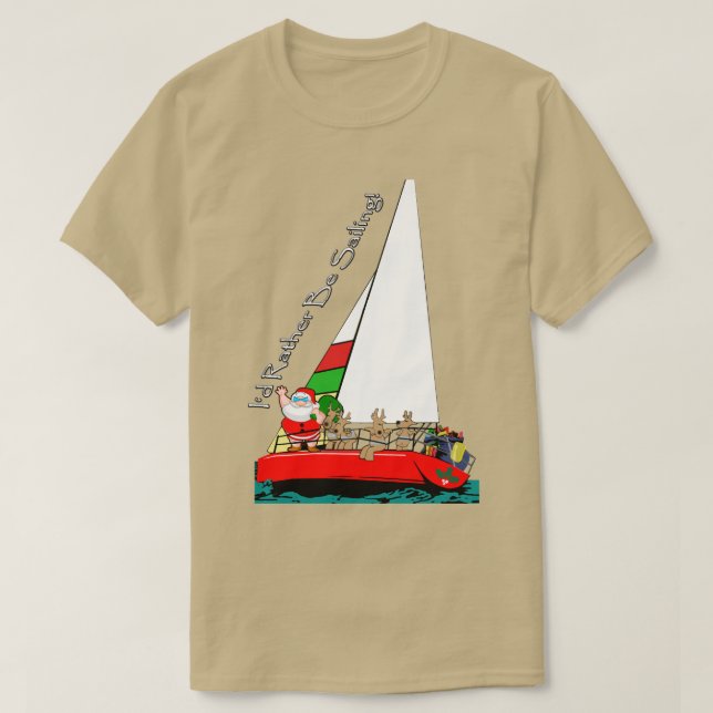 Camiseta Papais noeis de Natal engraçados no marinheiro (Frente do Design)