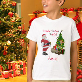Camiseta Papais noeis de Natal Engraçados Nome de Elf Child