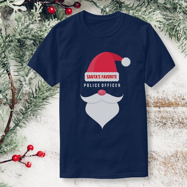 Camiseta Papais noeis de Natal Engraçados Policiais Favorit (Criador carregado)