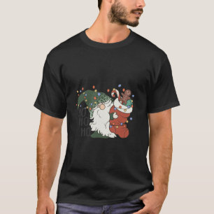 Camiseta Papais noeis de Natal Engraçados Três Gnomos Hohoh