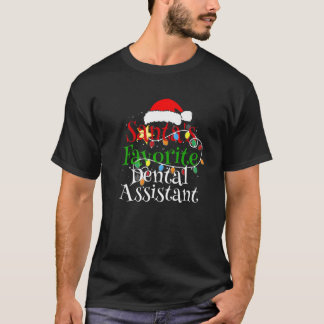 Camiseta Papais noeis de Natal Favoritos do Assistente Dent