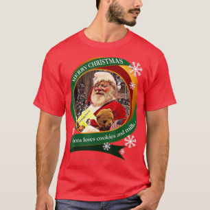 Camiseta Papais noeis de Natal Feliz Adora Cookies e Desenh