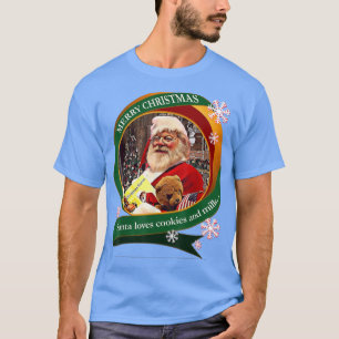 Camiseta Papais noeis de Natal Feliz Adora Cookies e Desenh