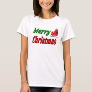 Camiseta Papais noeis de Natal Feliz Testemunha Verde Verme