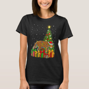 Camiseta Papais noeis de Natal Jaguar Xmas Árvore de Natal
