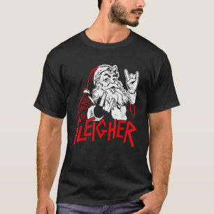 Camiseta Papais noeis de Natal Mais Adoráveis Rock Xmas Roc