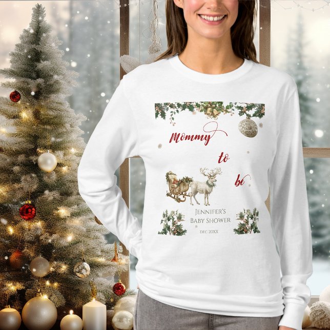 Camiseta Papais noeis De Natal Mamães De Vedos De Inverno A (Criador carregado)