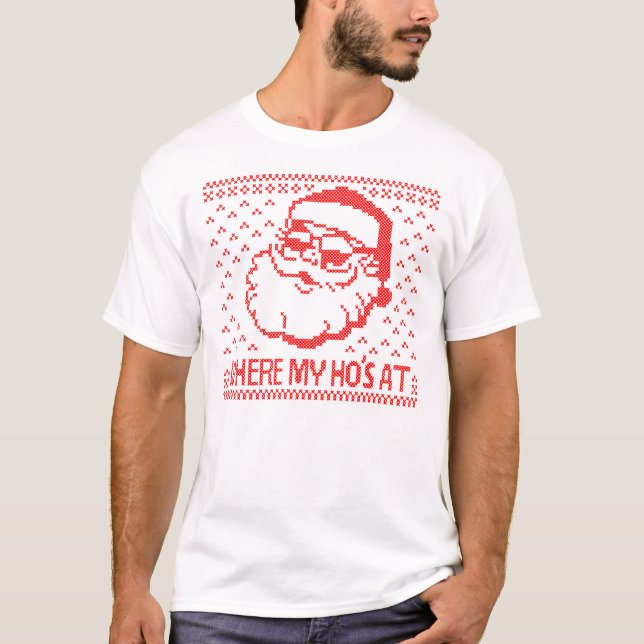 Camiseta Papais noeis de Natal Onde Minha Casa Está (Frente)