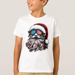 Camiseta Papais noeis de Natal patrióticos/americanos