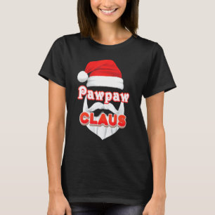 Camiseta Papais noeis de Natal Pawpaw Claus Enfrentam Feliz