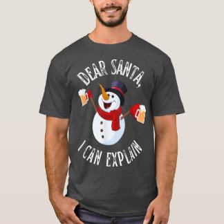 Camiseta Papais noeis de Natal Posso Explicar Um Neve Engra
