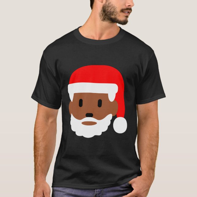 Camiseta Papais noeis de Natal Pretos Festivos (Frente)