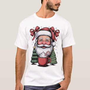 Camiseta Papais noeis de Natal Red Coquette Família Natal F