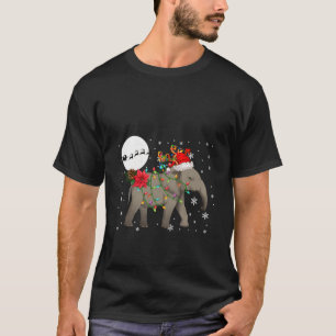 Camiseta Papais noeis De Natal Reindeer Elephant Combina Cr