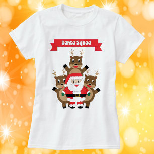 Camiseta Papais noeis de Natal Reindeer Esquadrão Engraçado