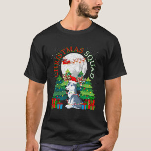 Camiseta Papais noeis de Natal Reindeer Wolf Xmas Lover Kid