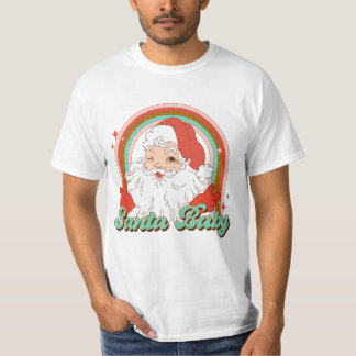 Camiseta Papais noeis de Natal Retrocedidos Bebê Groovag Na